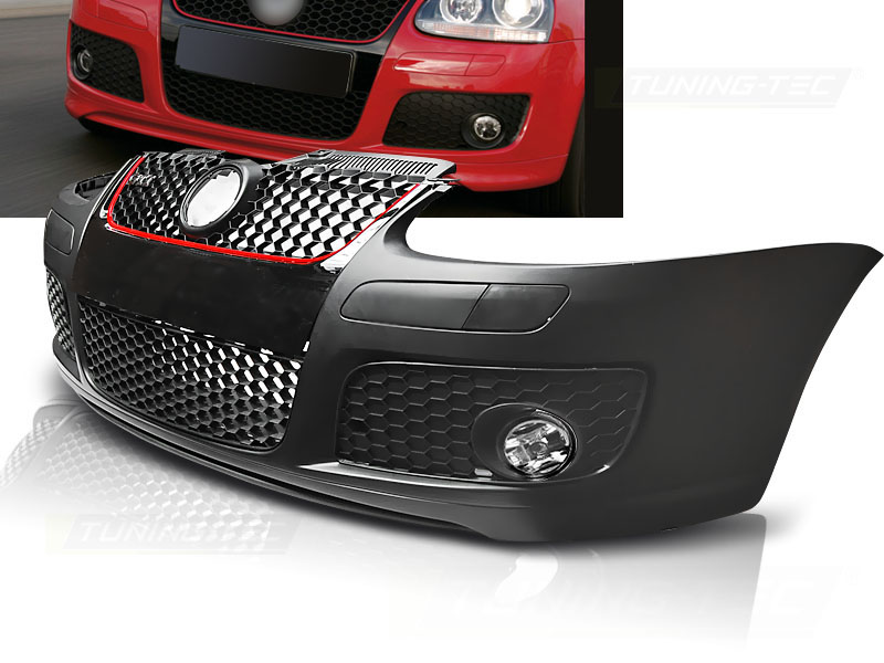 Nebelscheinwerfer Rahmen Gitter GTI Look Schwarz Glanz für VW Golf