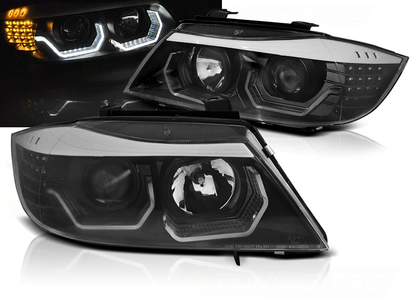 BMW E90/E91 Scheinwerfer Set H7 +Angel Eyes 3D Led